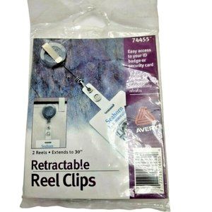 Avery 74455 Retractable Reel Clips 2 Reels Extends to 30 inch Fishing ID